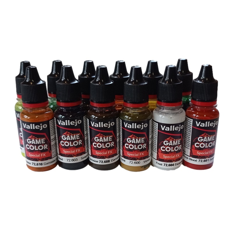 Vallejo Vomit Special Effect Game Color Paint Set - 17ml Acrylic Paints For Miniatures